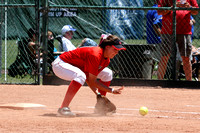 Carlyn Teichmann Fielding A Ground Ball At First