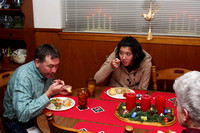 Ty, Andrea and Virginia Eating