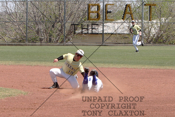 Martin Tagging The Frenship Runner Out At Second