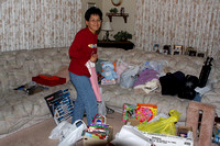 Sorting & Wrapping Presents on 12/24/07