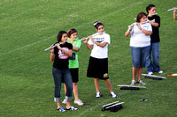 Part Of Flute Section On Field For Community Pep Rally