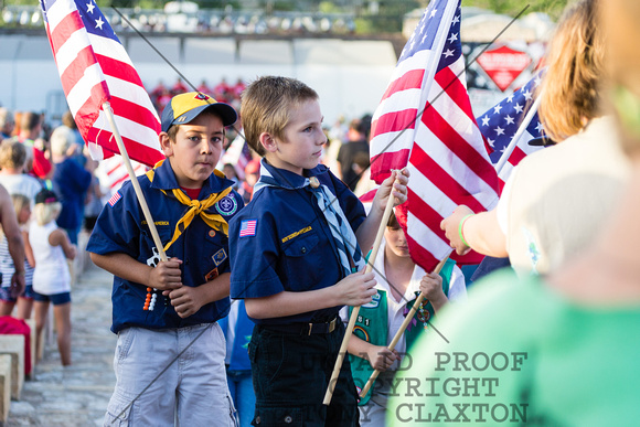 Scouts with Flags