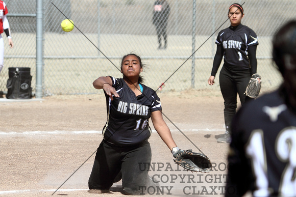 Mercedes Ruiz Throwing To First For An Out
