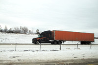 Snow On I35 North Of Oklahoma City