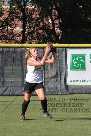 Cerbi Catching A Fly Ball In Left Field