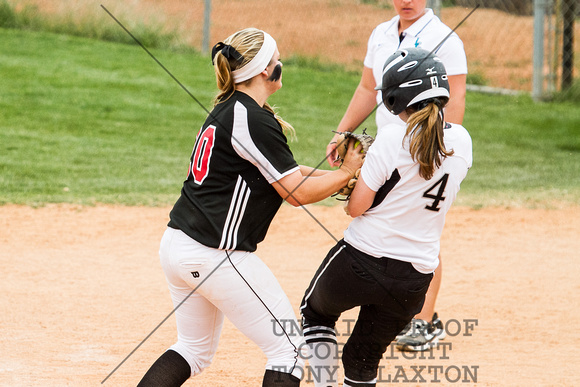 Samantha Ohmie Tagging The Runner Out At First