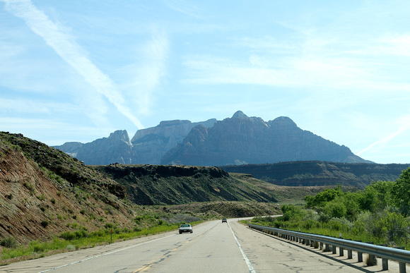 Mountains While Driving To Zion National Park