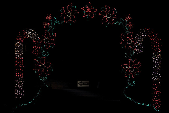 Poinsettia Arch And Candy Canes