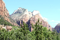 Snow Covered Mountain At Zion National Park