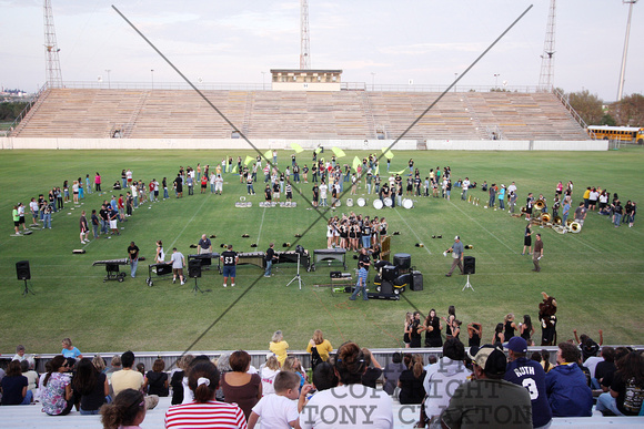 Band On Field For Community Pep Rally