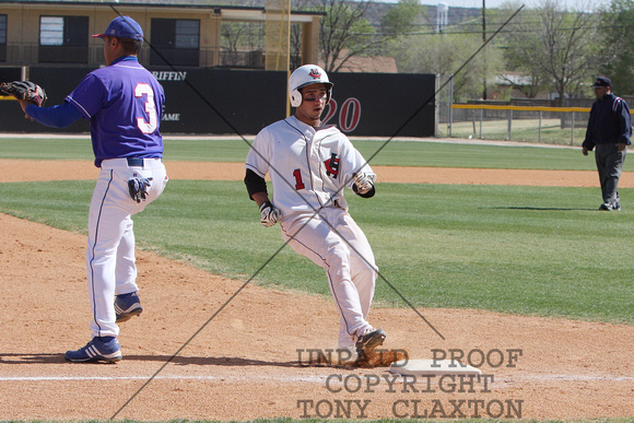 Andrew Collazo Arriving At Third With A Triple