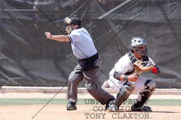 Umpire With A Called Strike Three