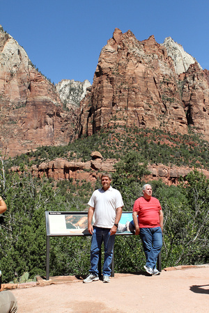 Tony In Front Of Mountains At Zion National Park