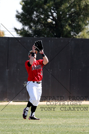 Jordan Allen Catching A Fly Ball In Left Field