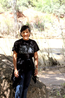 Brenda In Front Of A Rock At Zion National Park