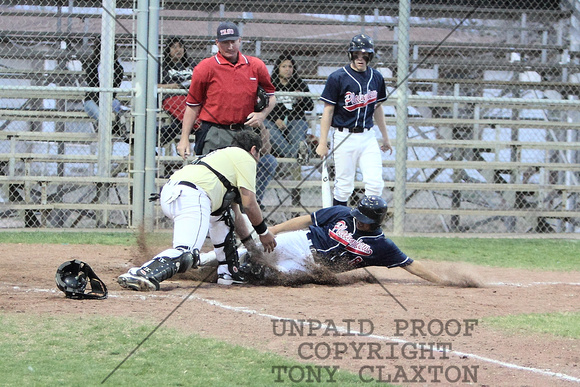 Jacob Tagging Out A Base Runner At Home