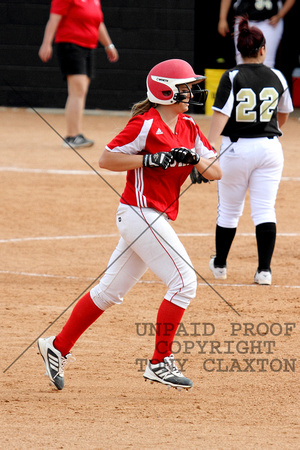 Samantha Ohmie Running To Third With A Home Run