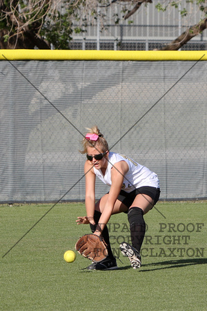 Linzee Yarbar Fielding During Warmups