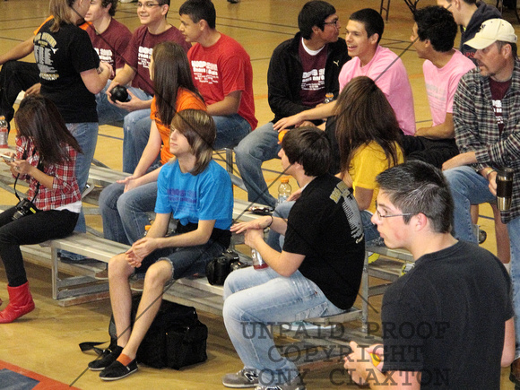 Drum Line Sitting On Stands