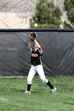 Natalie Baltas Catching A Fly Ball In Center Field