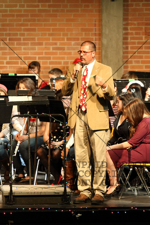 Band Director Rocky Harris Talking To The Crowd