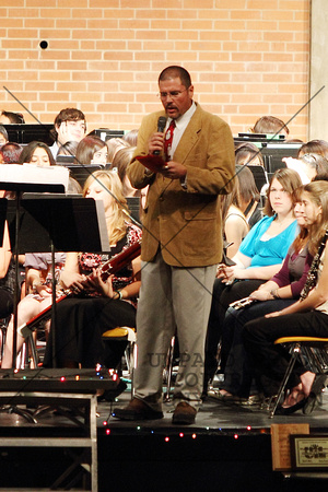 Band Director Mr. Harris Talking To The Crowd