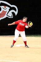 Lana Dominguez Catching A Throw At Third For An Out