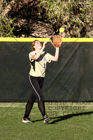 Haley Catching A Fly Ball In Center Field