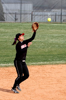 Olive Naotala Catching A Line Drive At Shortstop