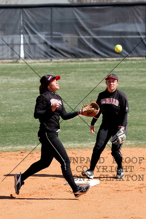 Olive Naotala Catching A Pop-Fly At Shortstop